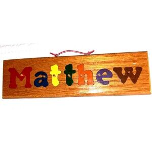 Wooden Personalized Puzzle for Kids MATTHEW